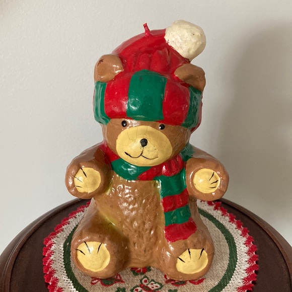 Vintage and rare holiday bear candle - Picture 1 of 6